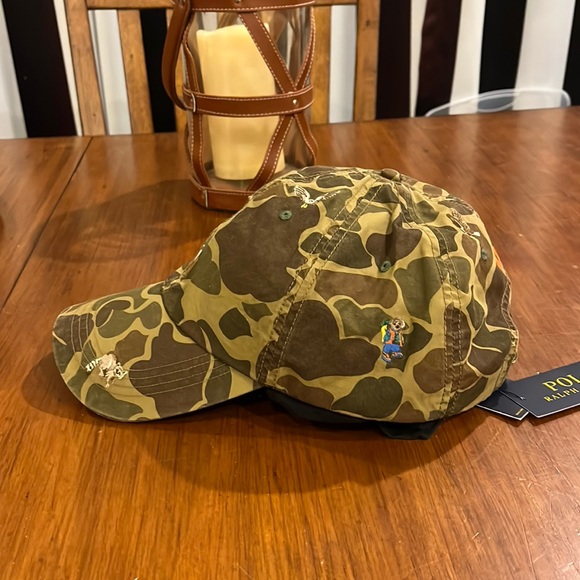 Polo Ralph Lauren Bear Sportsman camo camouflage Hat Cap Size Men’s Big and Tall - Picture 5 of 16